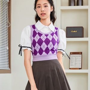 Diamond Pattern Vest Top